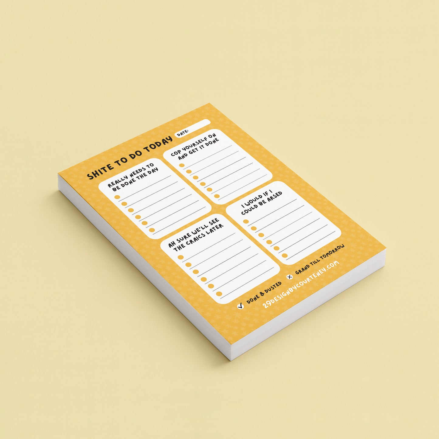 A6 'Shite To Do' Notepad