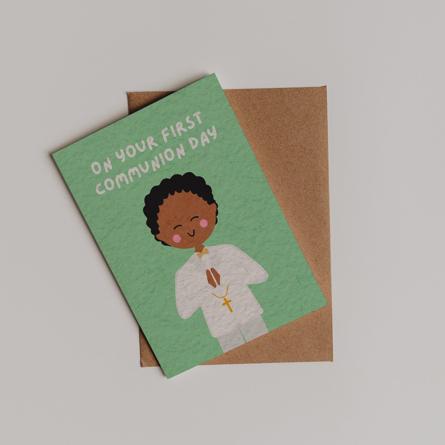 Personalised Cartoon Communion Card