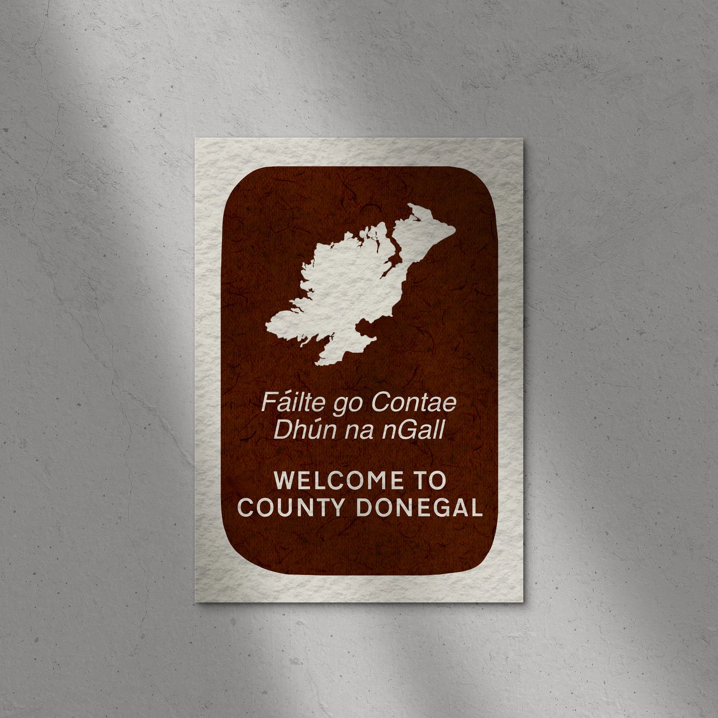 Donegal Brown Road Sign Print