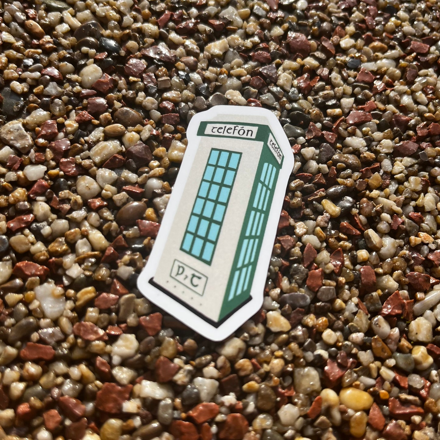 Old Irish Phonebox Sticker