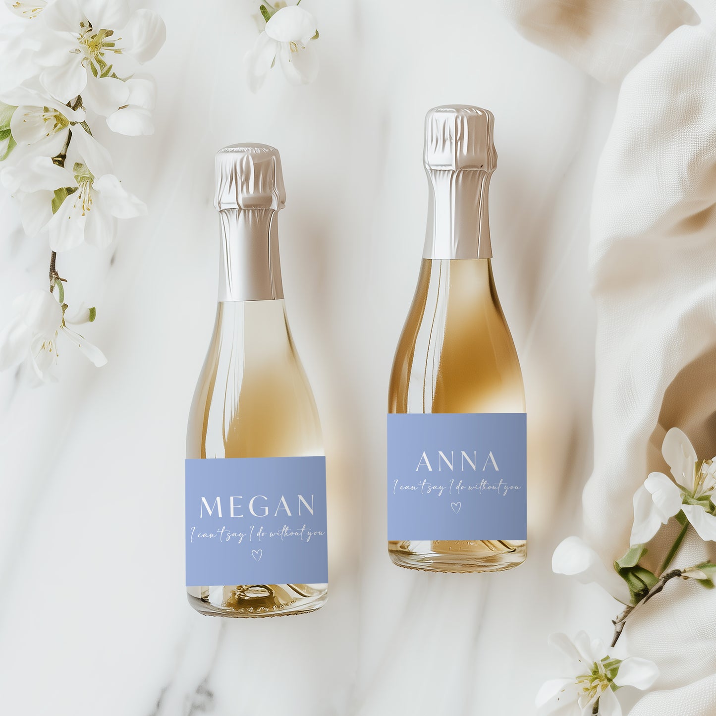 Personalised Mini Champagne Bottle Label