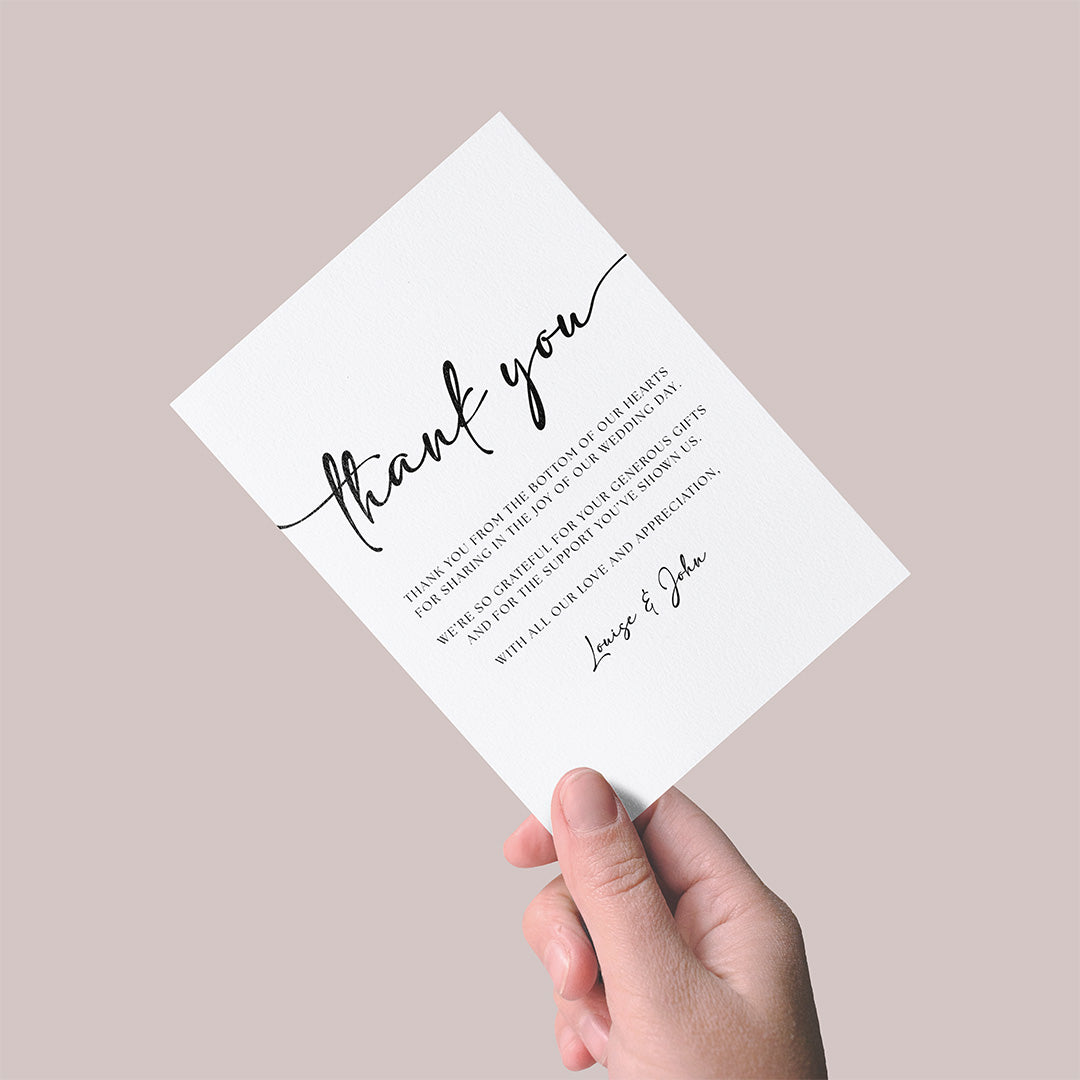 Wedding Thank You Card Triple Image