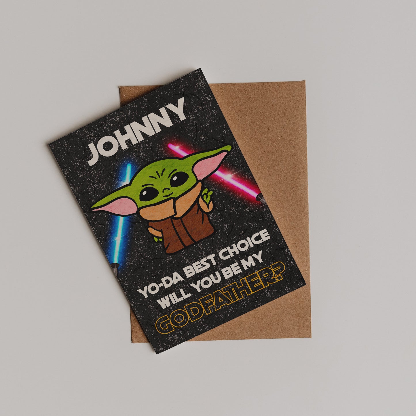 Yo-da Best Choice Godfather Proposal Card