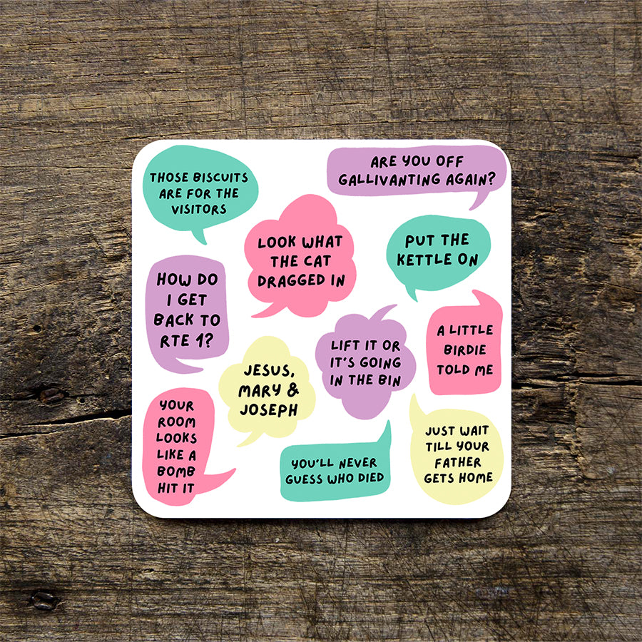Irish Mammy Sayings Coaster