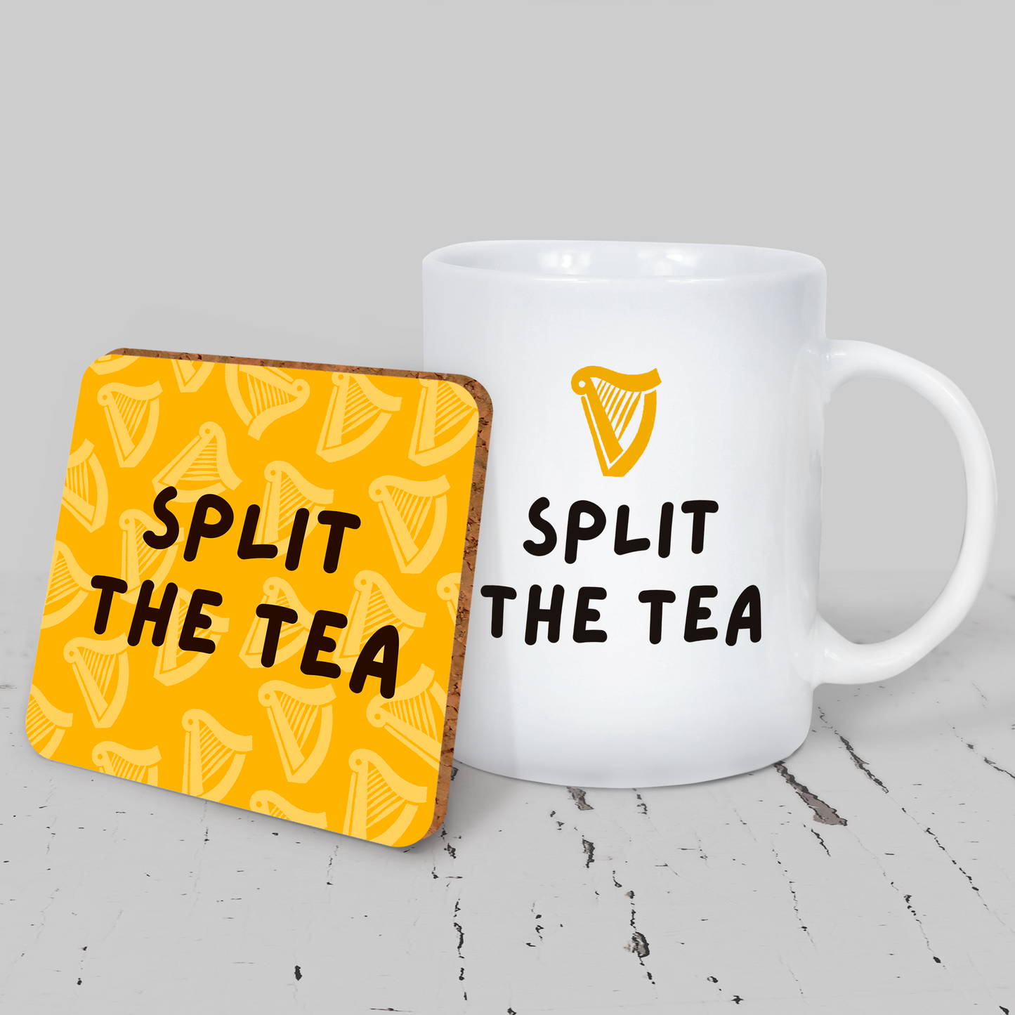 Split The Tea Mug & Coaster Set