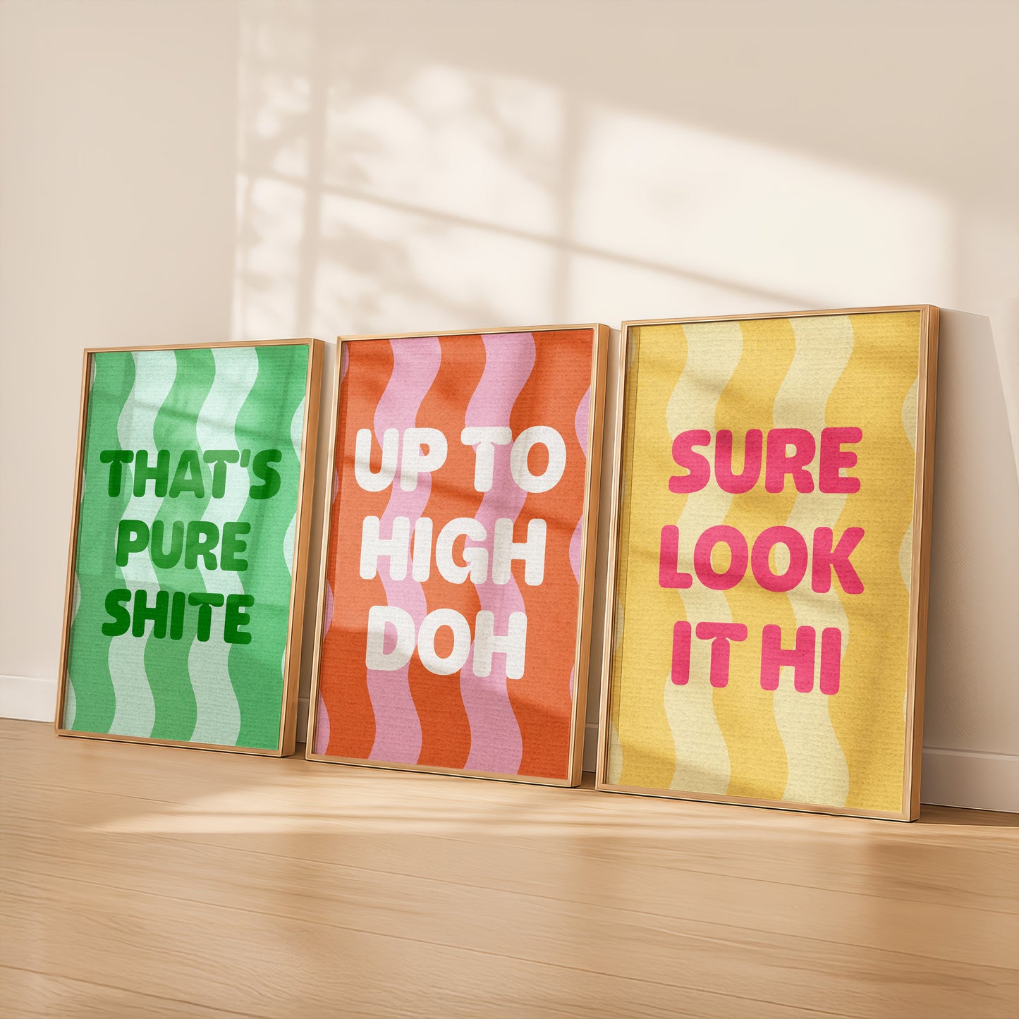 Irish Slang Set of 3 A4 Prints