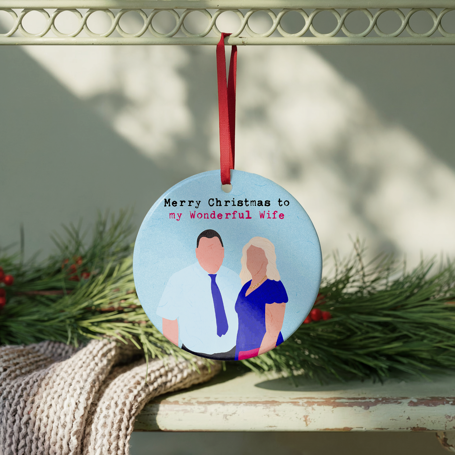 Personalised Hand Drawn Photo Bauble