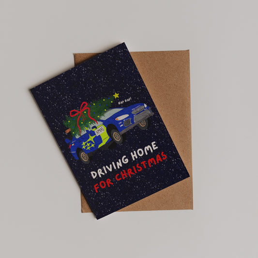 Driving Home For Christmas Card