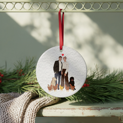 Personalised Hand Drawn Photo Bauble