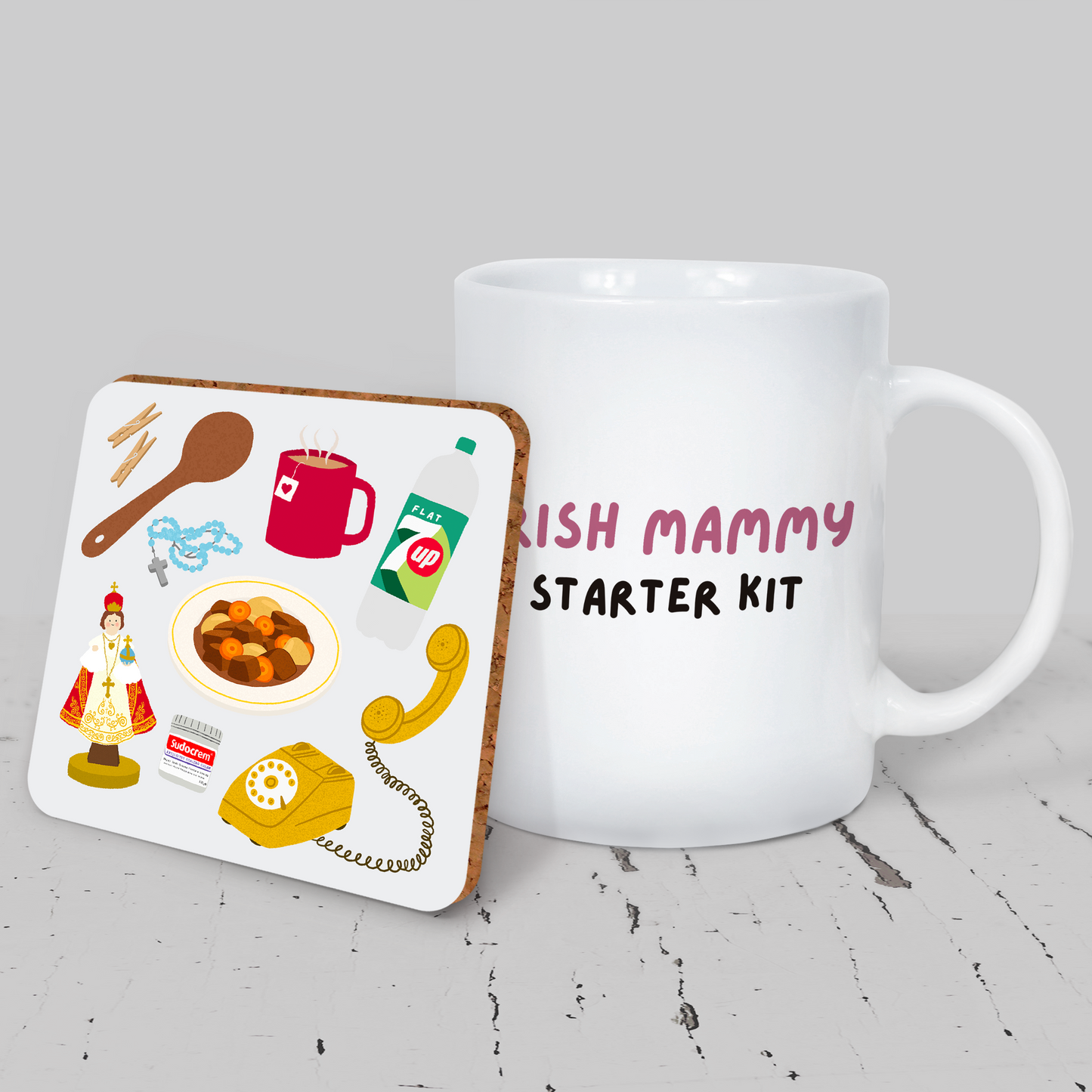 Irish Mammy Starter Kit Mug & Coaster Set
