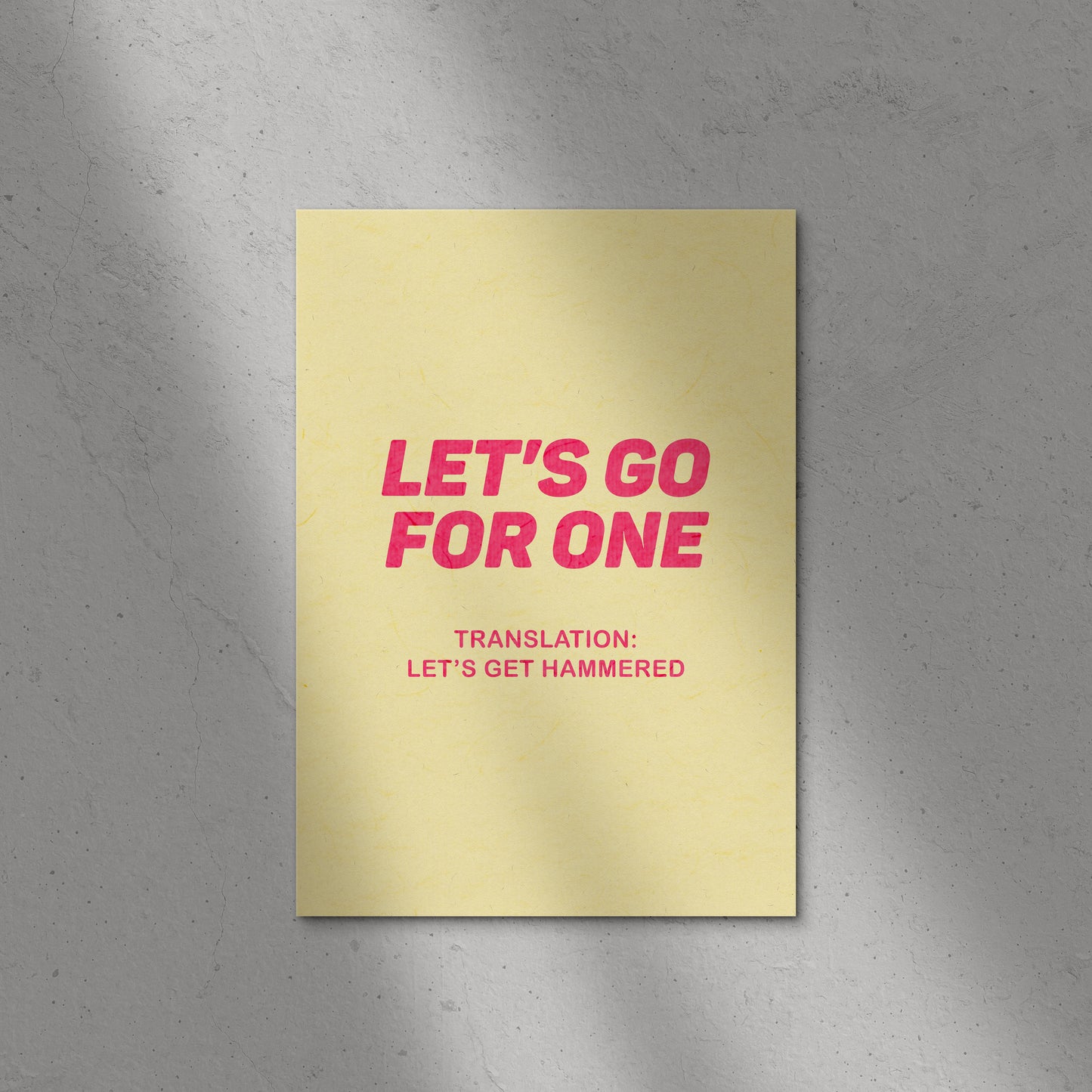 Let's Go For One Print