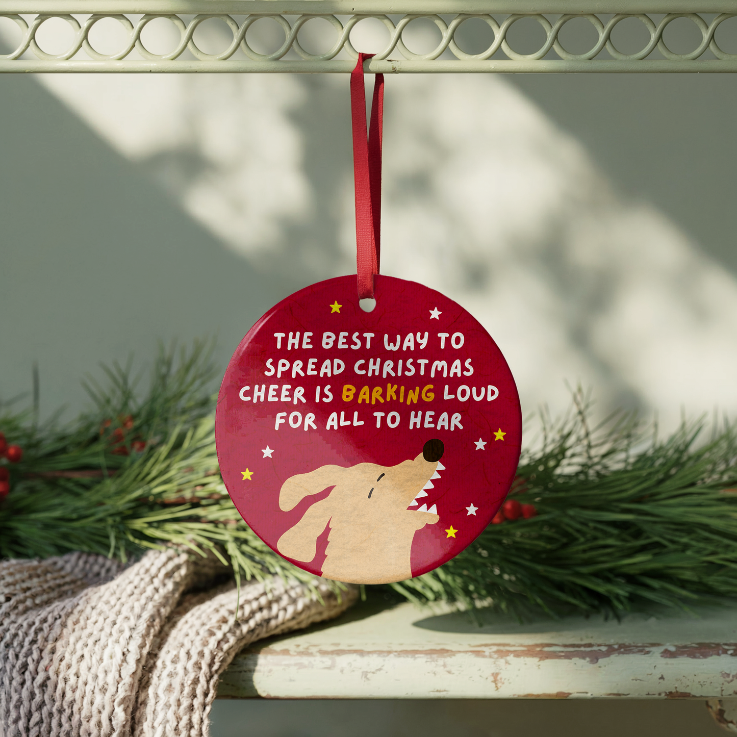 Barking Dog Bauble