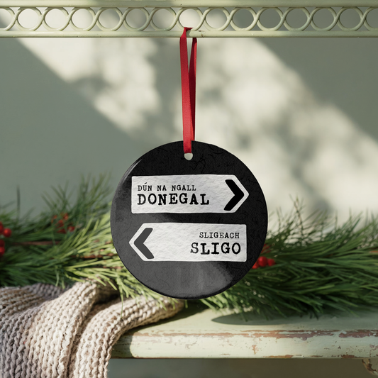 Personalised Double County Signs Bauble