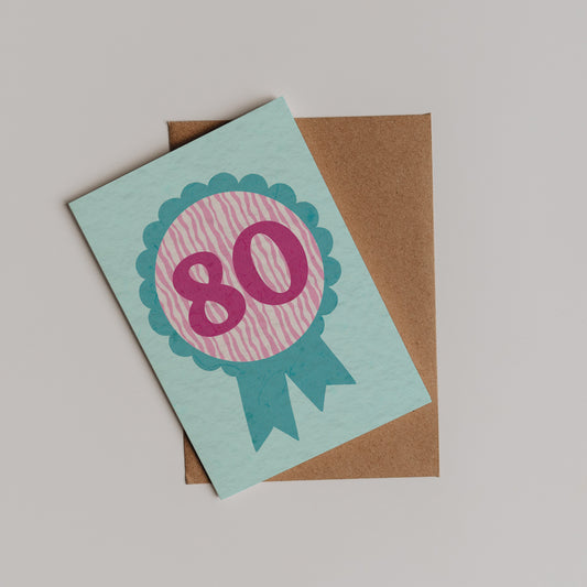 80 Birthday Ribbon