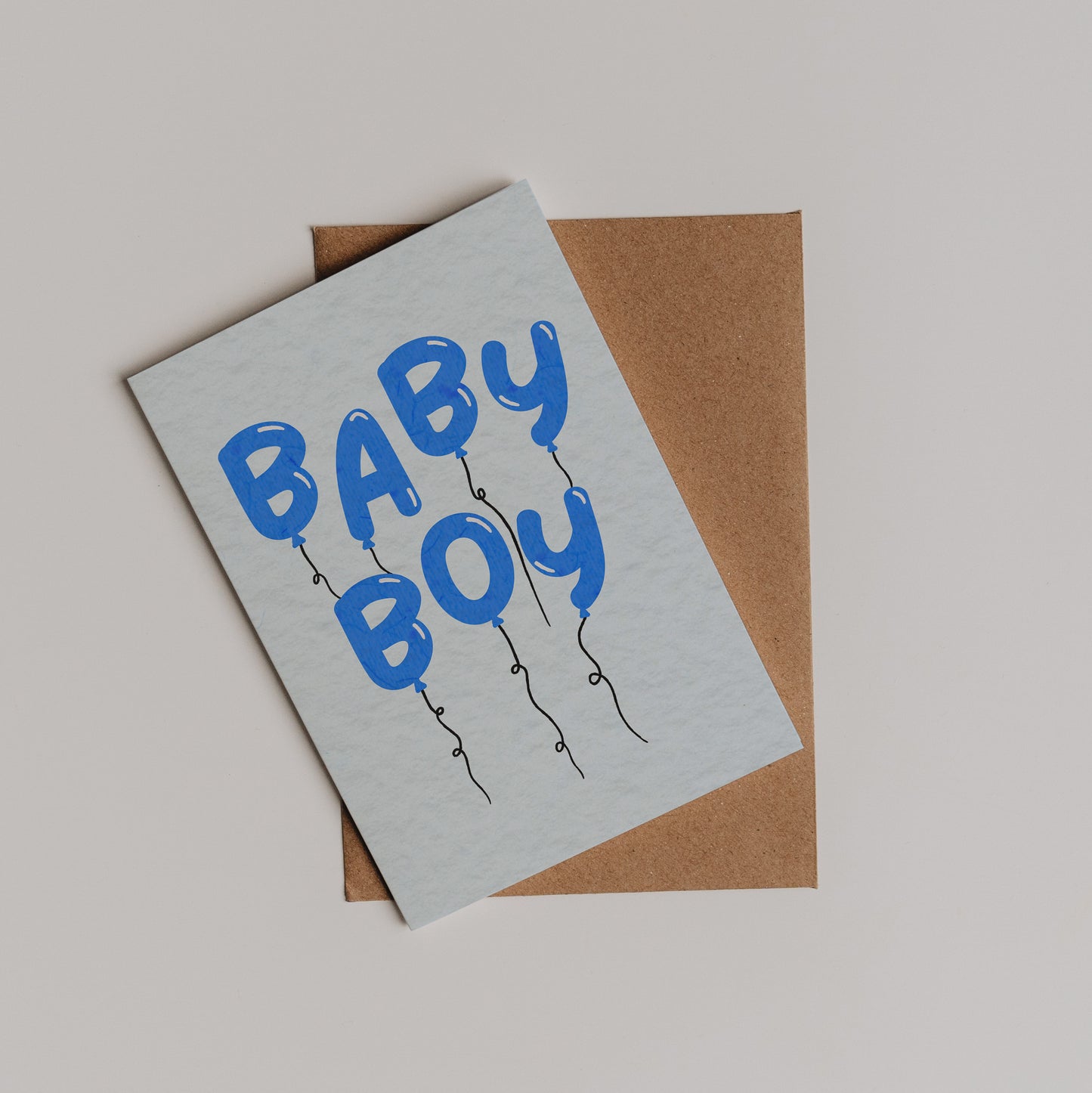 Baby Boy Balloons Card