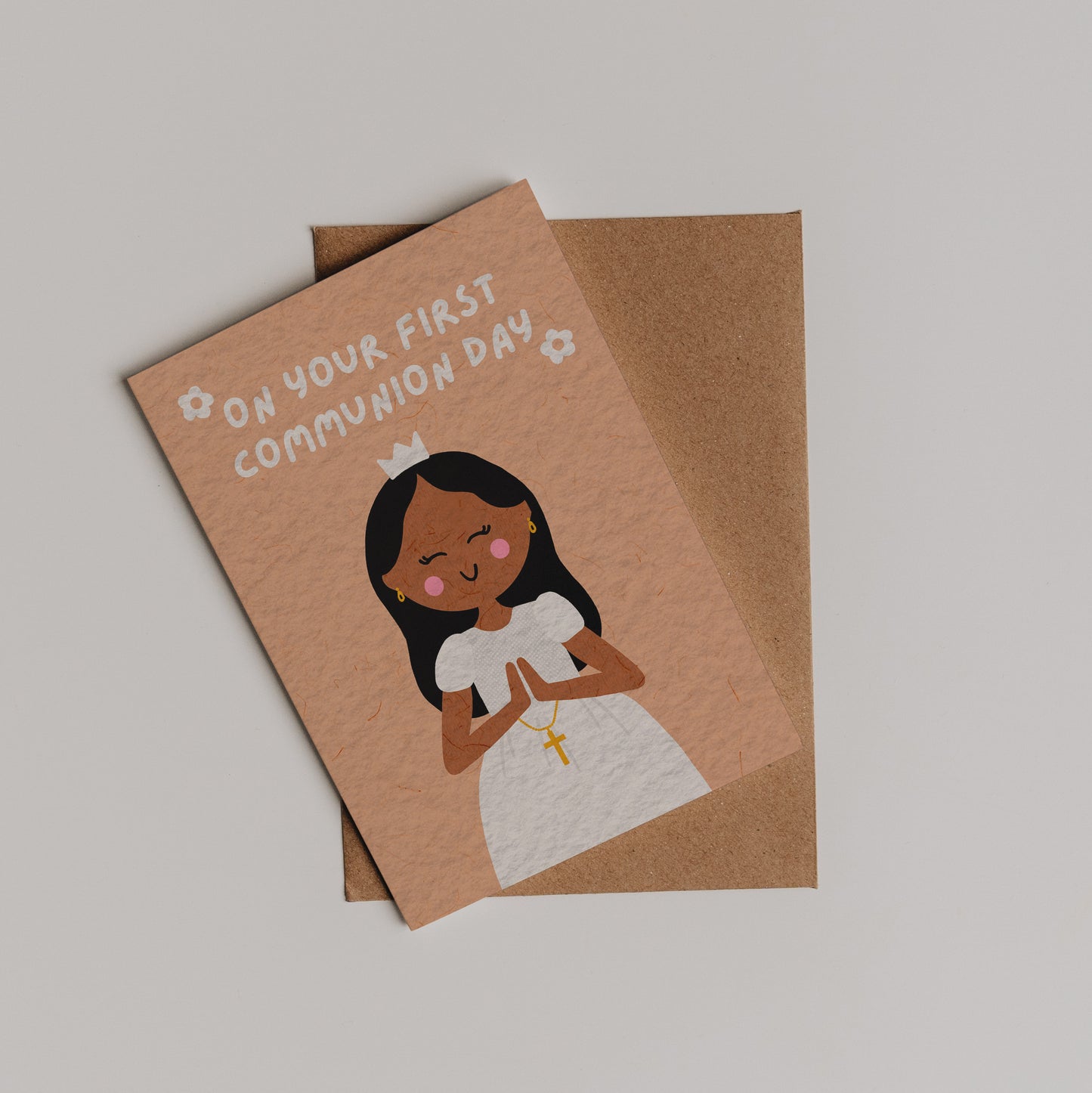 Personalised Cartoon Communion Card