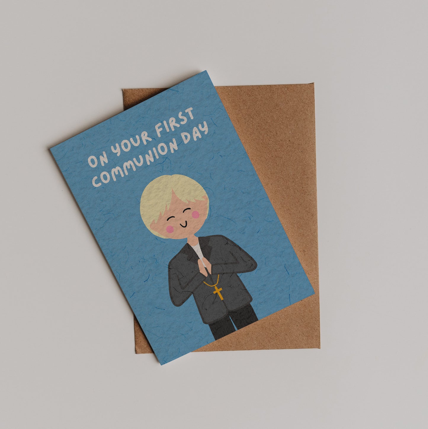 Personalised Cartoon Communion Card
