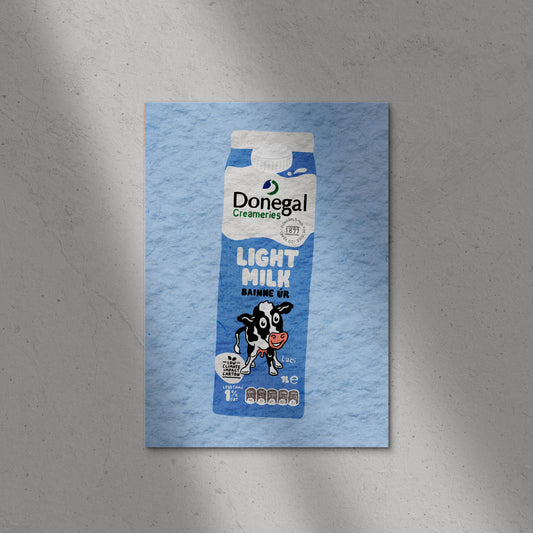 Donegal Creameries Low Fat Milk Print