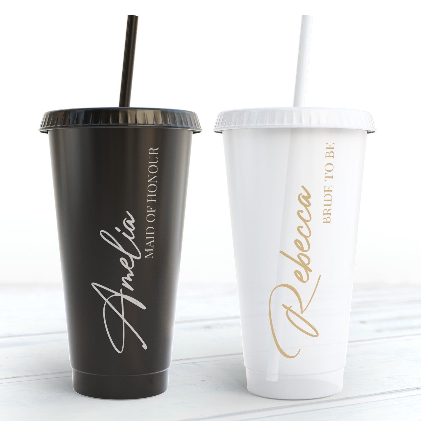 Personalised Bridal Party Reusable Plastic Cups