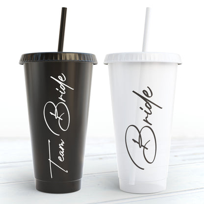 Bride & Team Bride Reusable Plastic Cups