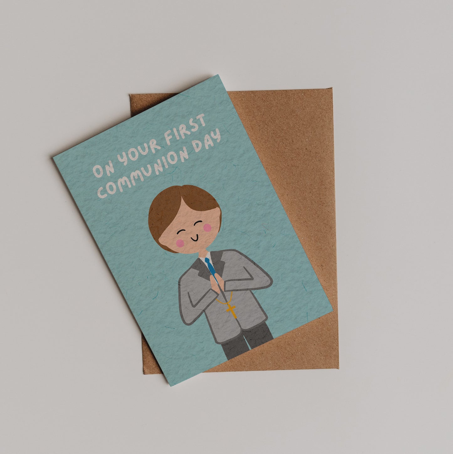 Personalised Cartoon Communion Card