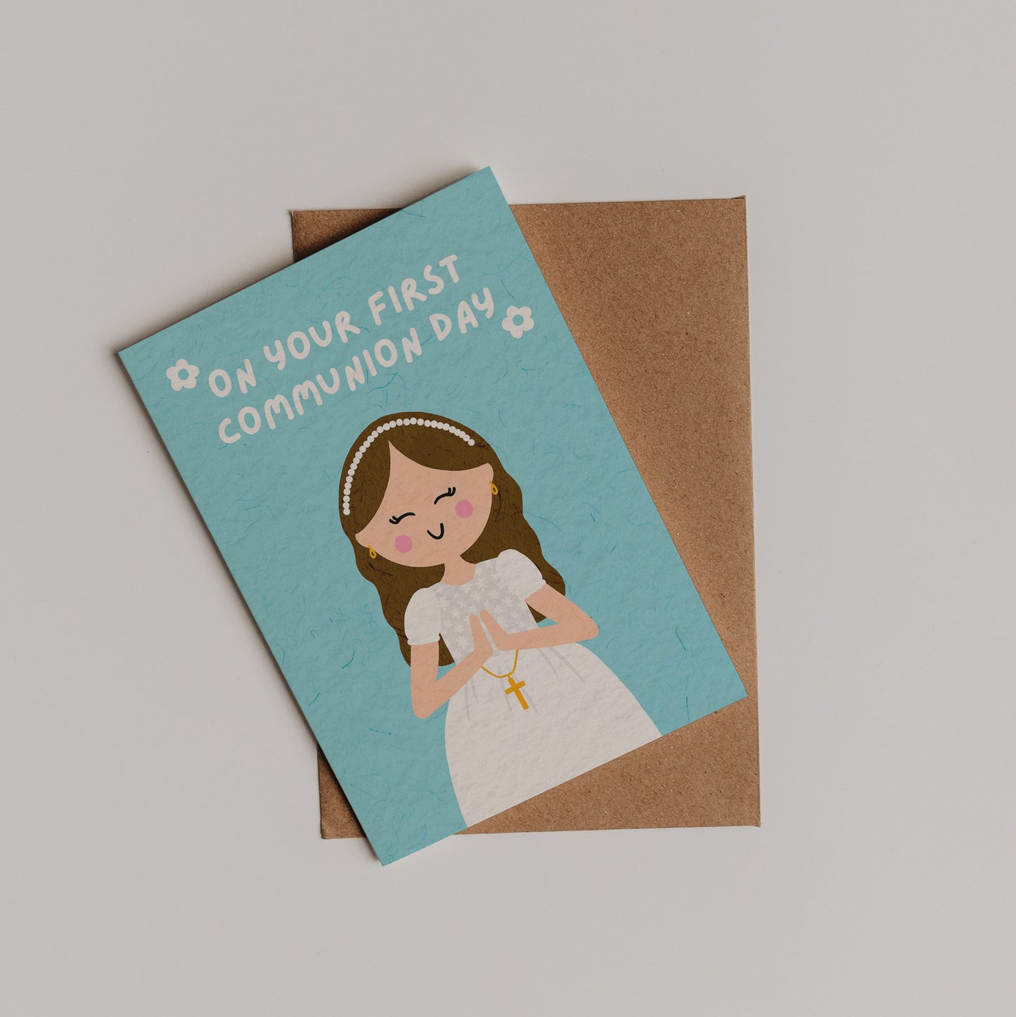 Personalised Cartoon Communion Card