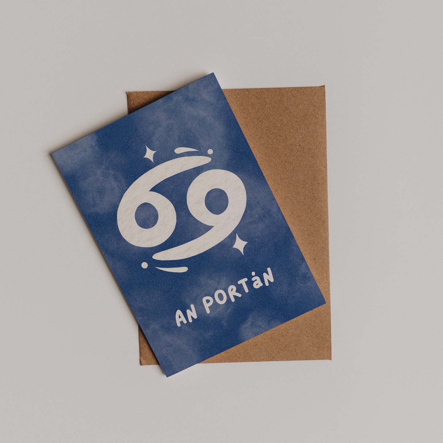 Zodiac Starsign Birthday Card As Gaeilge