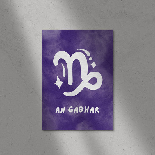 Zodiac Starsign Print As Gaeilge