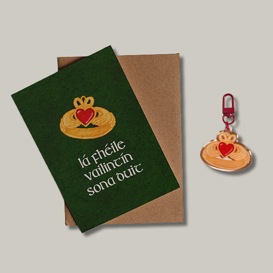 Claddagh Card & Keyring Gift Set