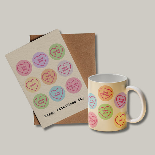 Dirty Lovehearts Card & Mug Set