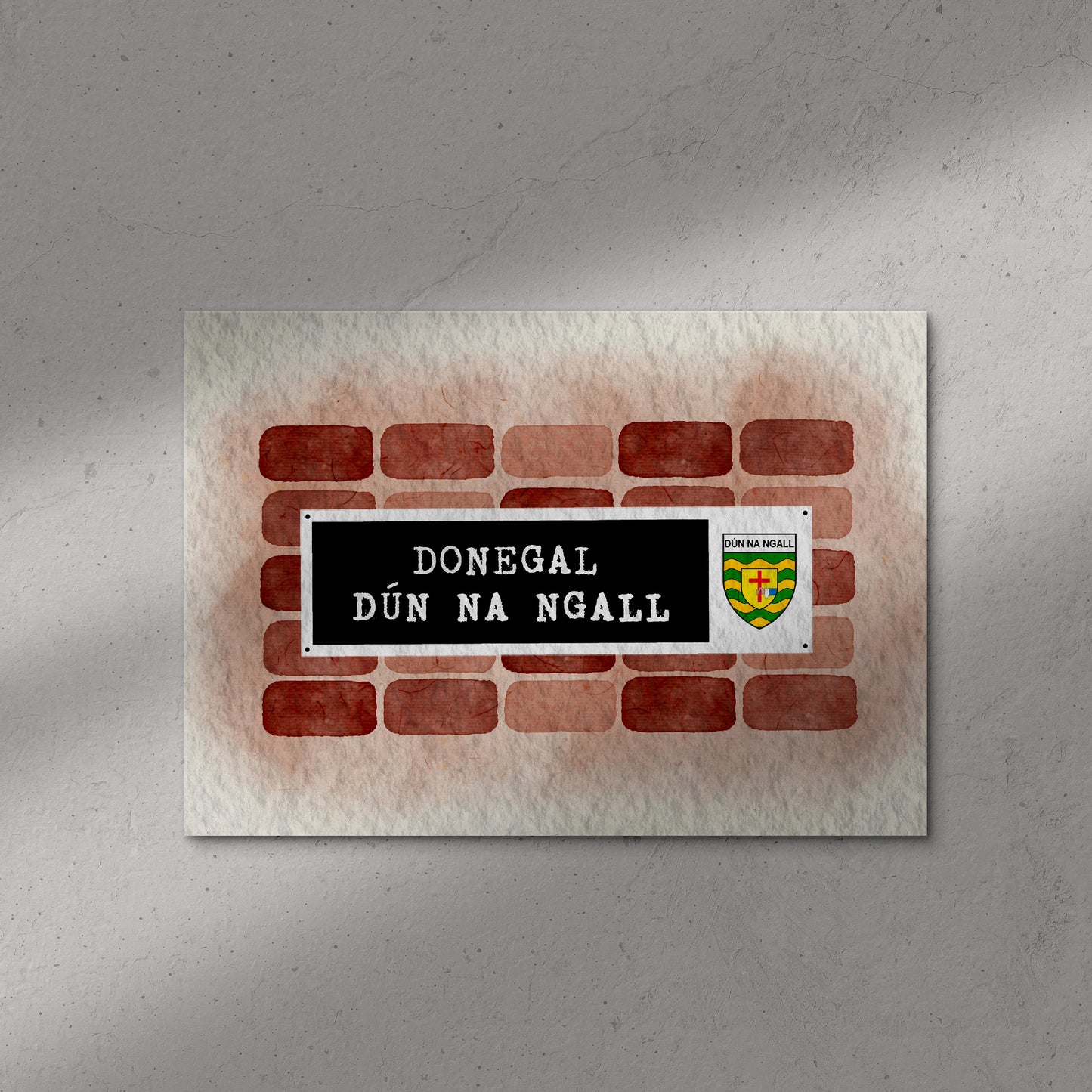 Donegal Brick Wall Sign Print