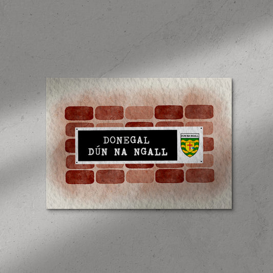 Donegal Brick Wall Sign Print