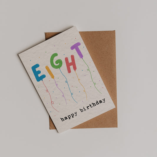 Eighth Birthday Balloons