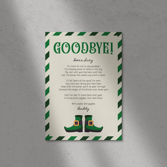 Elf "Goodbye" Letter
