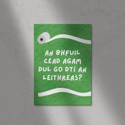An Bhfuil Cead Agam Dul Go Dtí An Leithreas? Print