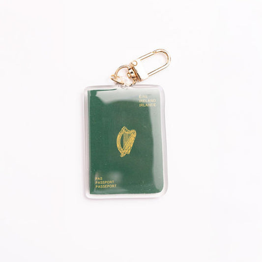 Retro Green Irish Passport Keyring