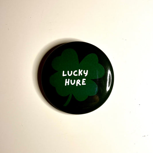 Lucky Hure Button Pin
