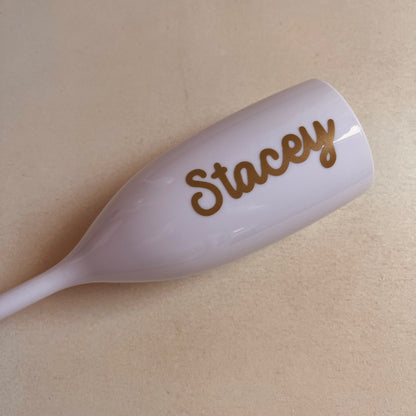 Personalised White Acrylic Champagne Flute