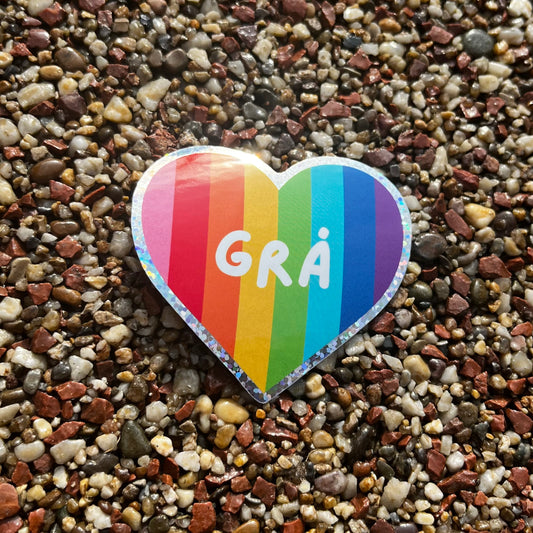 Rainbow Grá Sticker