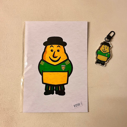 Donegal GAA Potato Man Print & Keyring Gift Set
