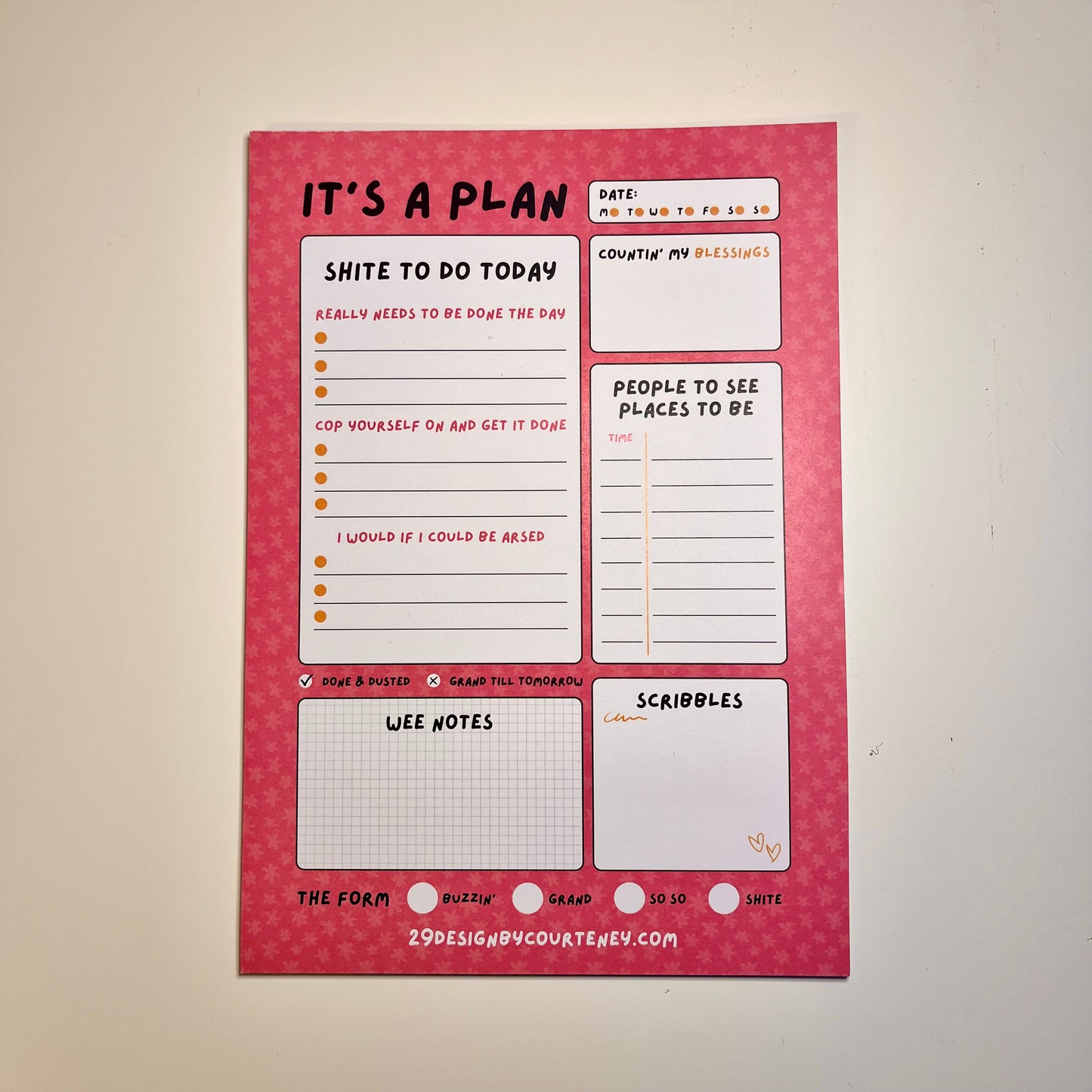 A5 'It’s a Plan' Notepad