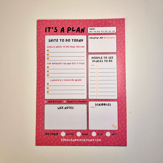 A5 'It’s a Plan' Notepad