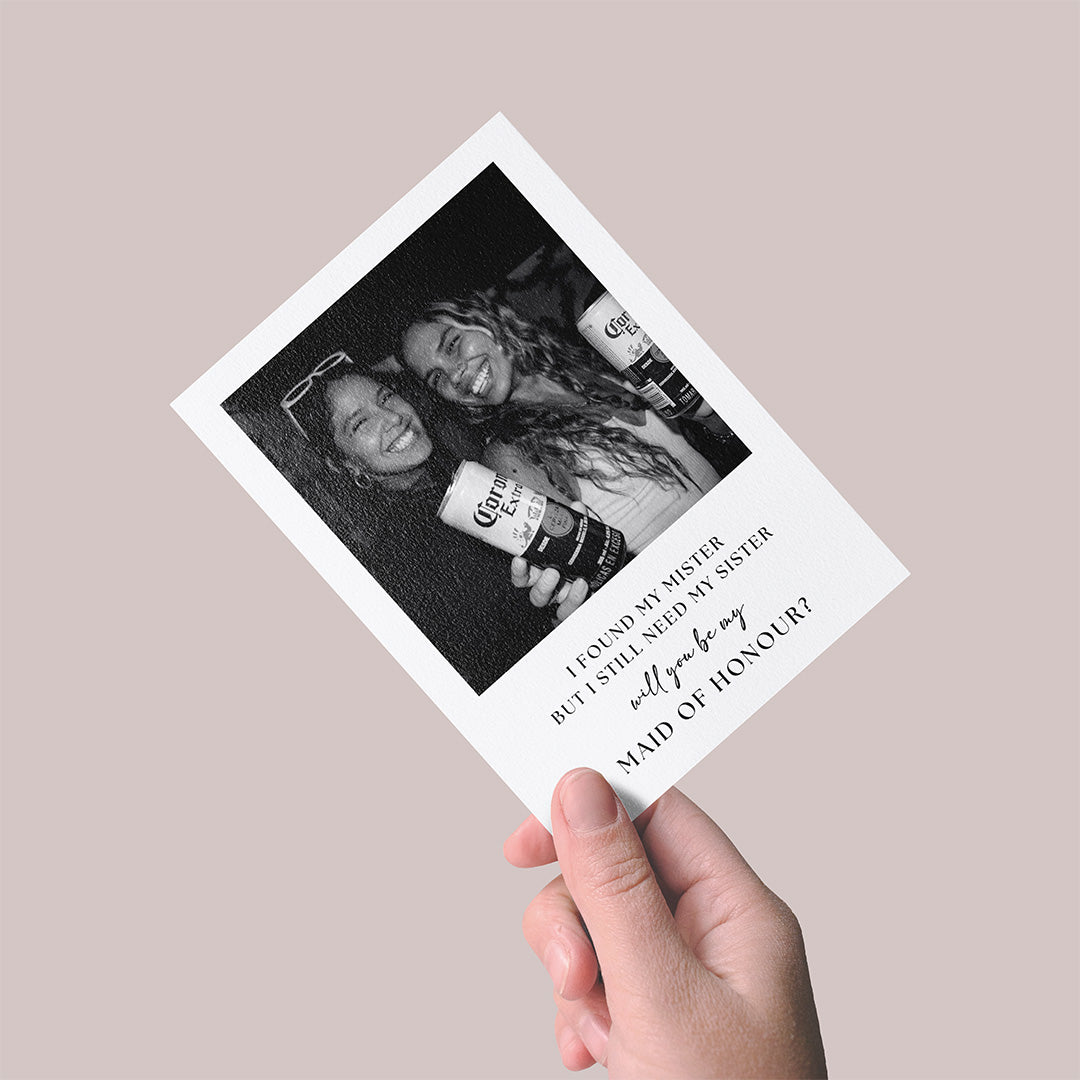 I Found My Mister But I Still Need My Sister Proposal Card