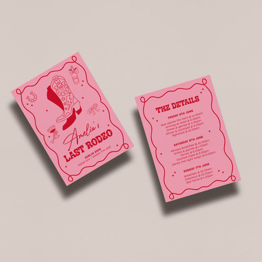 Brides Last Rodeo Hen Party Itinerary