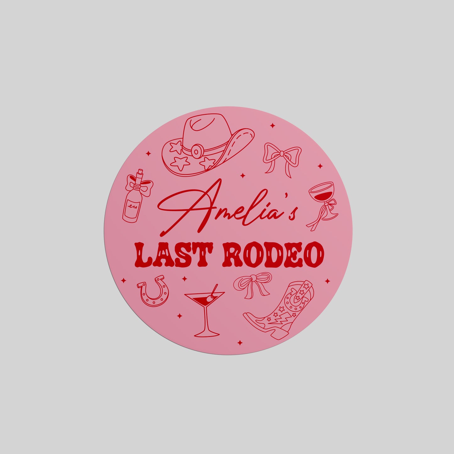 Brides Last Rodeo Hen Party Sticker Sheet