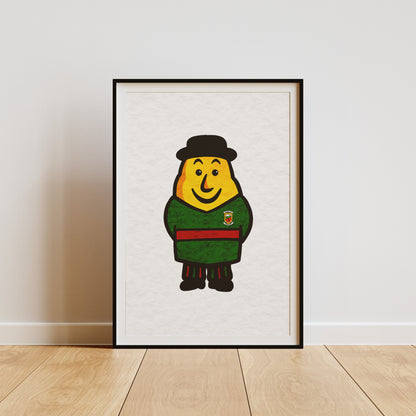 Potato Man Personalised County Print