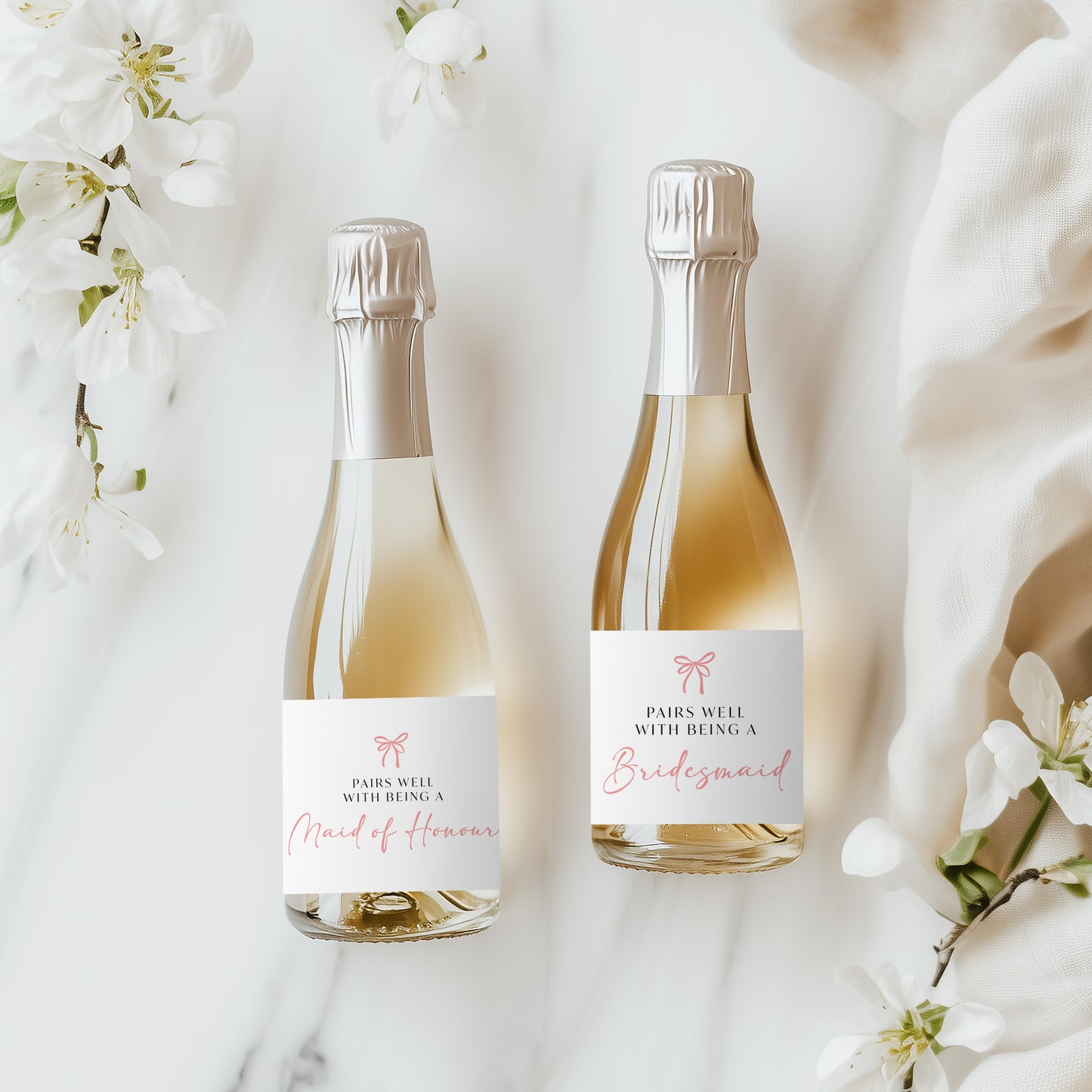 Personalised Mini Champagne Bottle Label