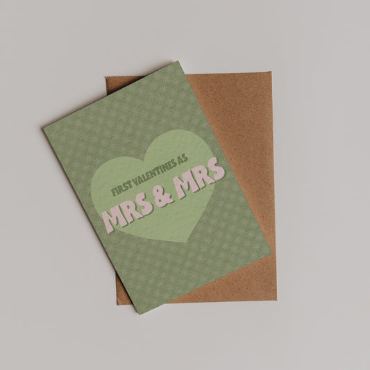 First Valentines as Mrs & Mrs Card