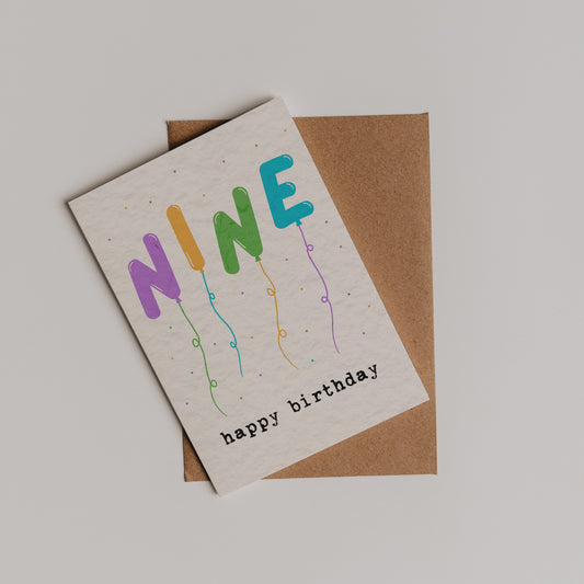 Ninth Birthday Balloons