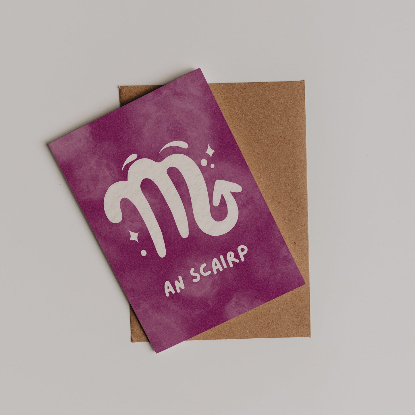 Zodiac Starsign Birthday Card As Gaeilge